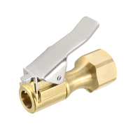 Embout de gonflage pneumatique droit en laiton, filetage NPT femelle 1/4 pouce, à flux fermé, pour manomètre de compresseur d'air