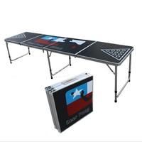 Table pliable de bière en plein air, impression personnalisée de ustensile à bière