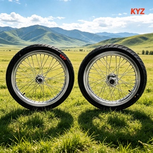 Roues Supermoto chromées Surron Light Bee X de 17 pouces avec <span class=keywords><strong>pneus</strong></span> de route avant et arrière, paire complète, pour E-Bike, pièces détachées, vente en gros - Product Image 1