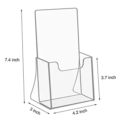 Custom A4 A5 A6 Vrijstaande Flyer Houders Acryl Folder Display Stand Brochure Houder