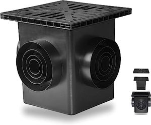 Filtres à débris pour caniveaux de drainage extérieurs 12'' <span class=keywords><strong>Kit</strong></span> de <span class=keywords><strong>bassin</strong></span> de récupération pour aménagement extérieur avec panier à débris et grille Caniveau de drainage carré - Product Image 2