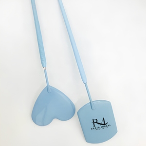 Handheld <b>Mirror</b> Heart And <b>Square</b> Shape Light Blue Personalized Single Side Makeup <b>Mirror</b> - Product Image 5