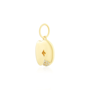 Colgante de Oro Amarillo de 18k con Diamante e Inicial D - Product Image 1