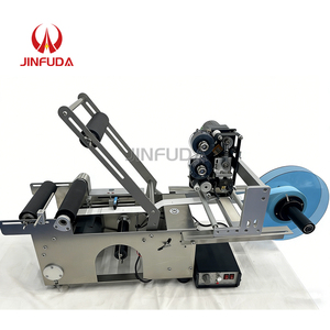 Machine de codage et d'étiquetage semi-automatique pour bouteilles rondes MT50, étiqueteuse autocollante pour petites bouteilles en verre, machine d'étiquetage manuelle - Product Image 1