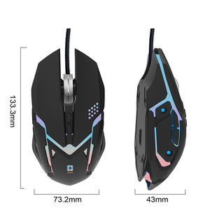 <span class=keywords><strong>Mouse</strong></span> da Gaming Professionale <span class=keywords><strong>con</strong></span> DPI Regolabili 1200-12000, 10 Modalità di Illuminazione, Cavo Intrecciato da 1,8m, Certificato CE/FCC per PC - Product Image 3