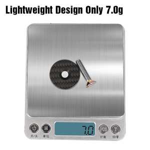 LEBYCLE Kit <span class=keywords><strong>de</strong></span> capuchons <span class=keywords><strong>de</strong></span> <span class=keywords><strong>potence</strong></span> <span class=keywords><strong>de</strong></span> vélo en <span class=keywords><strong>carbone</strong></span> avec vis en titane pour fourche <span class=keywords><strong>de</strong></span> vélo 1-1/8 pouces - Product Image 4