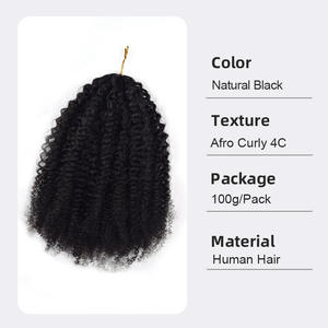 100g <span class=keywords><strong>Cheveux</strong></span> vierges vietnamiens bruts Afro Kinky Curly 4C en vrac pour tresses, extensions au crochet, vente en gros pour revendeurs - Product Image 2