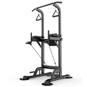 Estación de Dominadas, <span class=keywords><strong>Torre</strong></span> de Ejercicios <span class=keywords><strong>Multifuncional</strong></span> <span class=keywords><strong>con</strong></span> Estación de Inclinación, Altura Ajustable para Dominadas, Inclinaciones y Flexiones - Product Image 6