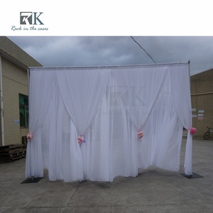 RK Pipe and Drape Aluminum <b>Standing</b> Curtain System Black Fabric <b>Backdrop</b> Kit Detachable Minimalist Style - Product Image 2