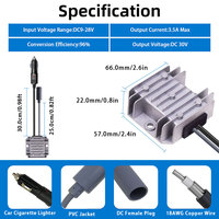 Adaptateur Starlink Mini boost 12V 24V vers 30V 3.5A Adaptateur allume-cigare de voiture vers convertisseur femelle CC pour camion VR voiture