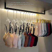 Ensemble soutien-gorge et culotte en nylon sans couture, style gothique, avec bonnets fixes froncés, pour étudiantes