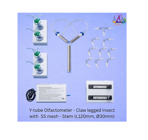 Olfactómetro en Y con vástago de malla de acero inoxidable, brazos de 120 mm, diámetro de 80 mm y 30 mm para el estudio del comportamiento de insectos e investigación de laboratorio - Product Image 2
