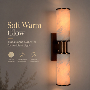 Lámpara de Pared LED Minimalista de Alabastro Natural, Regulable y Personalizable para Dormitorio, Sala de Estar y Pasillo, OEM/ODM Disponible - Product Image 4