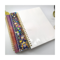 Housse de protection enfants papier magnétique réutilisable spirale liée A5 taille adresse couverture en cuir autocollant livre