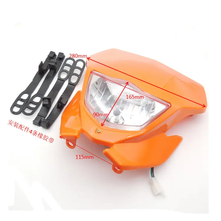Lâmpada H4 para farol de motocicleta, peças sobressalentes e acessórios de longa vida útil para Honda T4 Kayo FN101 KTM