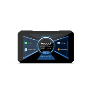 AOOCCI C3 Plus Schermo da 5 Pollici per <span class=keywords><strong>Moto</strong></span> con CarPlay Wireless, Android Auto, Display Touch Intelligente con TPMS in Tempo Reale, Design Pronto per la Strada - Product Image 1
