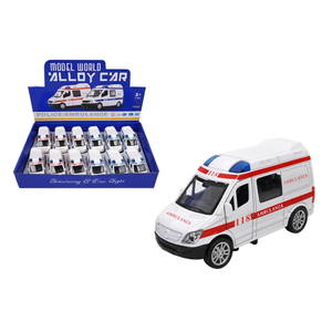 Modelo de Ambulancia de Aleación a Escala 1:32, Juego de 12 Piezas, Colección de Vehículos de Juguete - Product Image 2