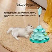 Jouet interactif automatique pour chat à 4 niveaux avec billes, jouet de puzzle pour animaux de compagnie pour chats d'intérieur