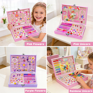 Kit de Fabricación de Joyas <span class=keywords><strong>para</strong></span> Niños, Collar y Pinza <span class=keywords><strong>para</strong></span> el Cabello de Lujo, Personalizado, de Alta Calidad, Hecho a Mano, Regalo Artesanal, Set de Cuentas <span class=keywords><strong>para</strong></span> Niños - Product Image 2