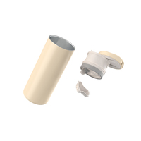 Thermos thermique froid/chaud bouteille à couvercle coulissant en acier inoxydable 304 de luxe avec bec plaqué or et verrouillage thermique 24h