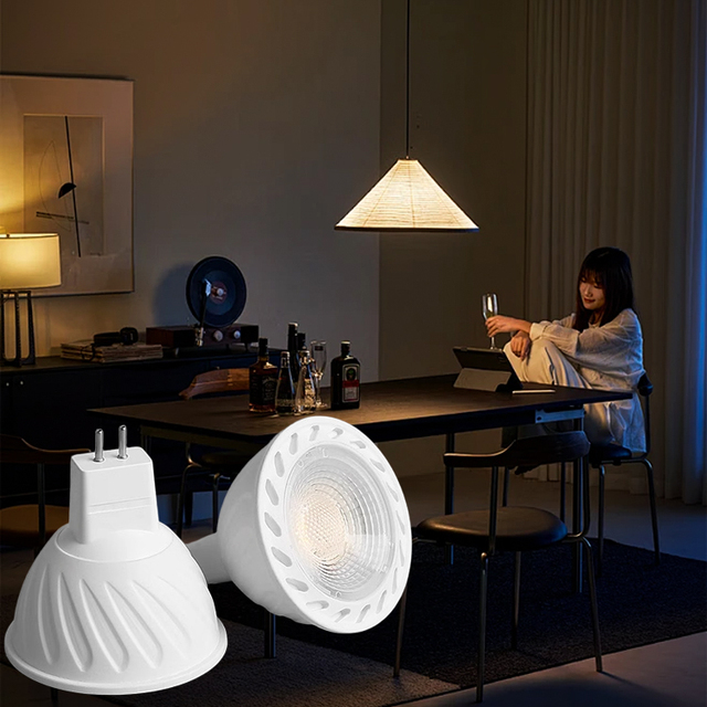 COB LED Spotlight 3W 5W 7W E27 E14 GU10 GU5.3 MR16 Base Energy Saving Bulb for Commercial Track Display Lighting