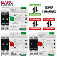 Commutateur de transfert automatique double alimentation ATS PV 2P 4P 125A AC 230V 110V, sélecteurs électriques, alimentation ininterrompue EAATS-A