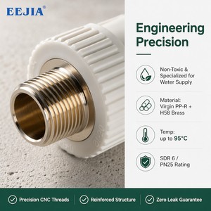 Adaptador Macho <span class=keywords><strong>PPR</strong></span> de 16-<span class=keywords><strong>50</strong></span> <span class=keywords><strong>mm</strong></span> con Rosca de Latón - Conexión de Tubería <span class=keywords><strong>PPR</strong></span> No Tóxica para Agua Potable Segura, <span class=keywords><strong>Precio</strong></span> de Fábrica - Product Image 3