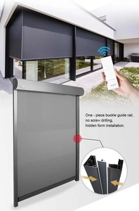 Nouvelles Stores Verticales Électriques Automatiques 2025 <span class=keywords><strong>pour</strong></span> Balcon, Pare-Soleil Motorisé Extérieur en <span class=keywords><strong>Tissu</strong></span> Coupe-Vent - Product Image 2