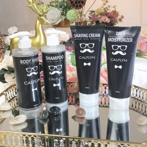 CALFLYN Marque privée Gel <span class=keywords><strong>douche</strong></span> hydratant et rafraîchissant pour hommes, 3 en 1, nettoyant pour le visage, shampooing, ensemble de <span class=keywords><strong>bain</strong></span> pour hommes - Product Image 3