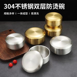 Stainless Steel Rice Bowl 304 Thickened Heat Resistant With Lid For Commercial Use - Product Image 3