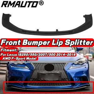 <b>For</b> Lexus IS250/350/200T/300 AWD F-Sport Style 2014-2016 Matte Black <b>Car</b> Front Bumper Splitter Lip Kit <b>Diffuser</b> Spoiler Body Kit - Product Image 1