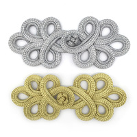 Grands boutons de décoration artisanale traditionnelle classique grenouille chinoise boutons de fermeture noeud attache pour costumes Cheongsam Tang