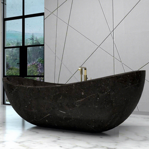 <span class=keywords><strong>Vasca</strong></span> <span class=keywords><strong>da</strong></span> Bagno Ovale <span class=keywords><strong>in</strong></span> Marmo Nero Marquina, Scultura Moderna e Lussuosa per Villa, con Funzione Idromassaggio, <span class=keywords><strong>Vasca</strong></span> <span class=keywords><strong>in</strong></span> <span class=keywords><strong>Pietra</strong></span> <span class=keywords><strong>in</strong></span> Vendita - Product Image 1