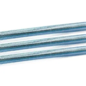1/2 Mild Steel SCM ASTM A325 A307 GR2 GR5 ASTM 193 B7 Blue White Yellow Zinc Plated Coated Galvanized Thread Rod Nut DIN 975