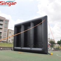 Écran de projection gonflable professionnel en PVC de 12 m x 6 m, cinéma portable en plein air