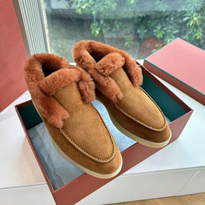 <span class=keywords><strong>Scarpe</strong></span> Mocassino Personalizzate da Uomo e Donna, Stile Retrò Sportivo alla Moda, in Morbida Pelle Scamosciata/Pelliccia Sintetica/Microfibra con Fodera in Pile - Product Image 1