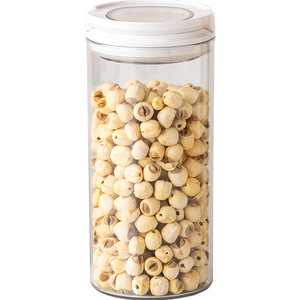 Airtight Kitchen Storage <b>Jars</b> Food Grade Cylinder With Plastic Lid 500ml 1000ml 1500ml For Dry Goods Grain Storage - Product Image 5