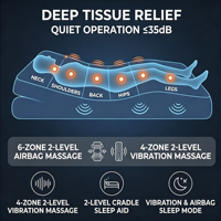 Matelas intelligent en soie glacée respirante certifié Oeko-Tex avec moteur Okin et adaptation du sommeil par IA, sommeil profond sans bruit pour toute la famille