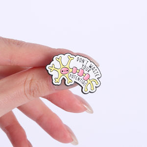 Broches de Esmalte con Neurona <span class=keywords><strong>y</strong></span> la Frase 'You Have Got Potential', Divertidos, Científicos, Motivacionales, para Solapa, Venta al Por Mayor - Product Image 4