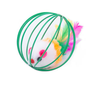 Coloré écologique plume bâton chat jouet drôle interactif jouet pour animaux de compagnie pour chiens fournitures en gros durable Rat <span class=keywords><strong>Cage</strong></span> souris - Product Image 3