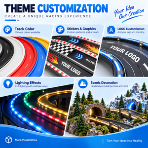 OEM ODM Piste de course de billes intelligente multi-pistes, personnalisable en couleur, taille et logo, avec fonction de démarrage par tour de balles et de jeu de simulation de piste - Product Image 4