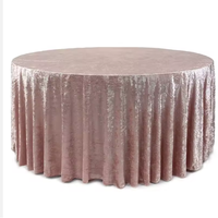 Nappe de table ronde pour hôtel, personnalisée, faite à la main, multicolores, or rose, luxueuse, moderne, durable, imperméable, en velours lavé