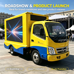 Camión de Publicidad LED Eléctrico Impermeable Dongfeng Shacman, <span class=keywords><strong>Furgoneta</strong></span> Multimedia Pequeña Personalizable con Múltiples Sistemas, Venta al Por Mayor - Product Image 2