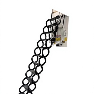 Échelle télescopique invisible pour <span class=keywords><strong>grenier</strong></span> - Escalier de plafond pliable haute résistance avec main courante de sécurité pour la rénovation de maisons modernes - Product Image 3