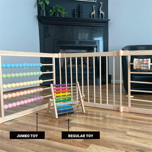 Parc de jeu extérieur en bois coloré pour bébés et tout-petits, clôture de jeu pour enfants avec jouets - Product Image 6