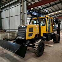 Foreuse rotative sur roues de 23 m pour pieux, équipement de forage temporaire pour la construction extérieure