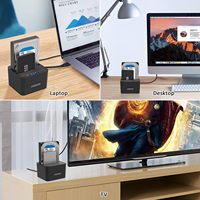 Docking Station Hard Disk Eksternal FIDECO SATA 2.5 HDD, Duplikator HDD, Dock HDD, Stasiun Docking HDD, Kloner Clonador De Disco Duro