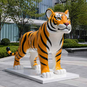 Scultura di <span class=keywords><strong>Tigre</strong></span> a Grandezza Naturale in Resina, Ornamento <span class=keywords><strong>da</strong></span> Tavolo in Stile Nordico, Decorazione per la Casa, Artigianato Artistico Astratto - Product Image 1