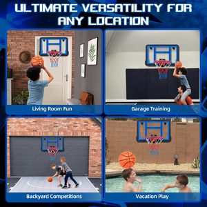<span class=keywords><strong>Canestro</strong></span> da basket per bambini senza foratura - Tabellone segnapunti digitale e grande pannello da 24x16 pollici per gioco multi-scena indoor/outdoor - Product Image 5