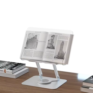 Acrylic Rộng Nhôm Hợp Kim Có Thể Điều Chỉnh Máy Tính Xách Tay Cuốn Sách Hiển Thị Đứng Với 360 Xoay Cơ Sở Acrylic-Cuốn Sách-Đứng - Product Image 4